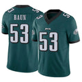 Kieara P.Eagles #53 Zack Baun Player Team Color Green Limited Vapor F.U.S.E. Home Game Stitched Jerseys