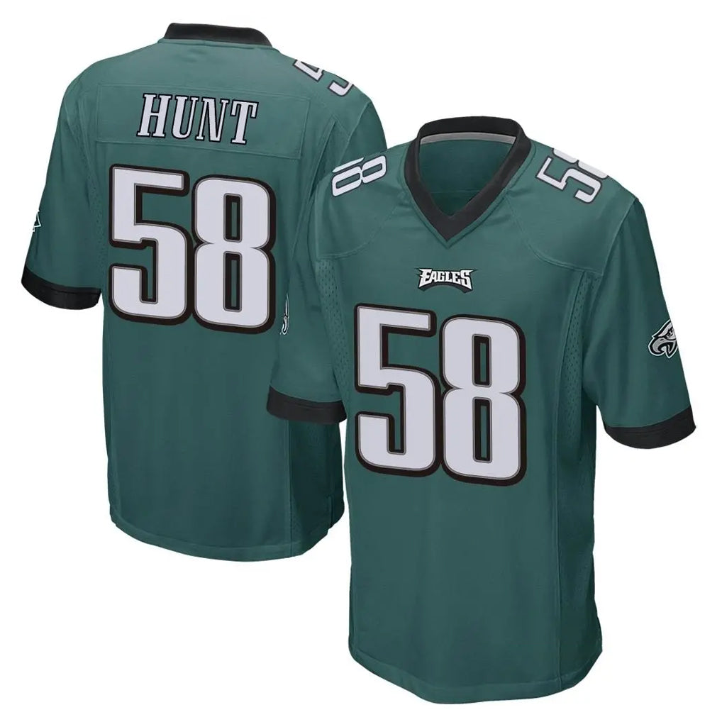 Kieara P.Eagles #58 Jalyx Hunt Player Team Color Green Home Game Stitched Jerseys