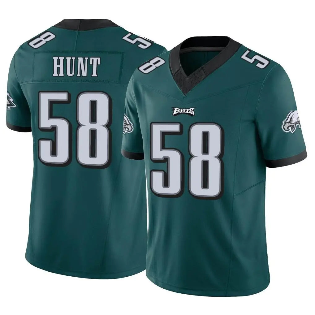 Kieara P.Eagles #58 Jalyx Hunt Player Team Color Green Limited Vapor F.U.S.E. Home Game Stitched Jerseys