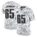 Kieara P.Eagles #65 Lane Johnson Player Arctic Camo Salute to Service Limited Game Stitched Jerseys
