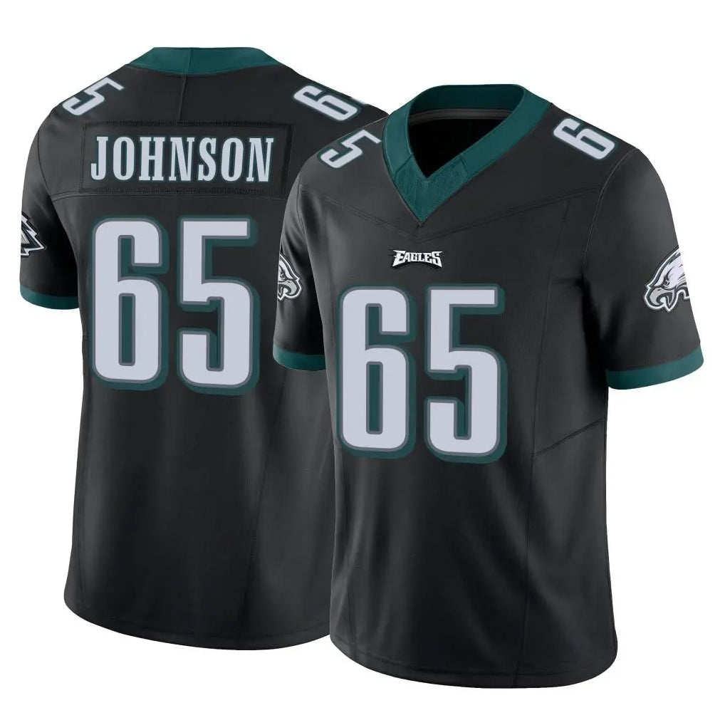 Kieara P.Eagles #65 Lane Johnson Player Black Limited Vapor F.U.S.E. Home Game Stitched Jerseys
