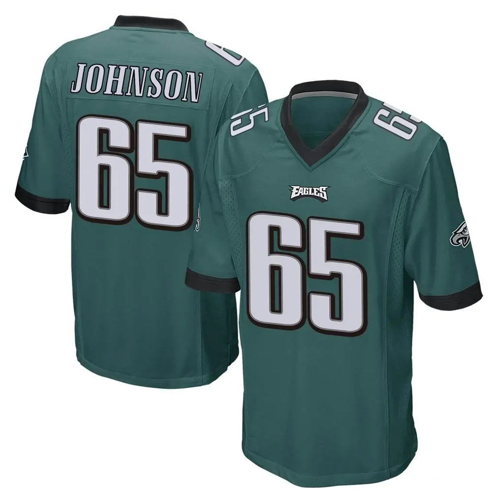 Kieara P.Eagles #65 Lane Johnson Player Team Color Green Home Game Stitched Jerseys
