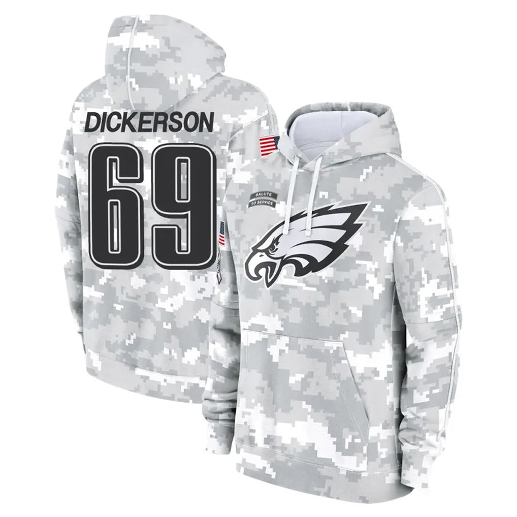 Kieara P.Eagles #69 Landon Dickerson Player Arctic Camo Salute to Service Pullover Hoodies Limited Game Stitched Jerseys