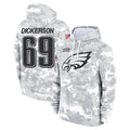 Kieara P.Eagles #69 Landon Dickerson Player Arctic Camo Salute to Service Pullover Hoodies Limited Game Stitched Jerseys
