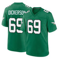 Kieara P.Eagles #69 Landon Dickerson Player Green Kelly Alternate Home Game Stitched Jerseys