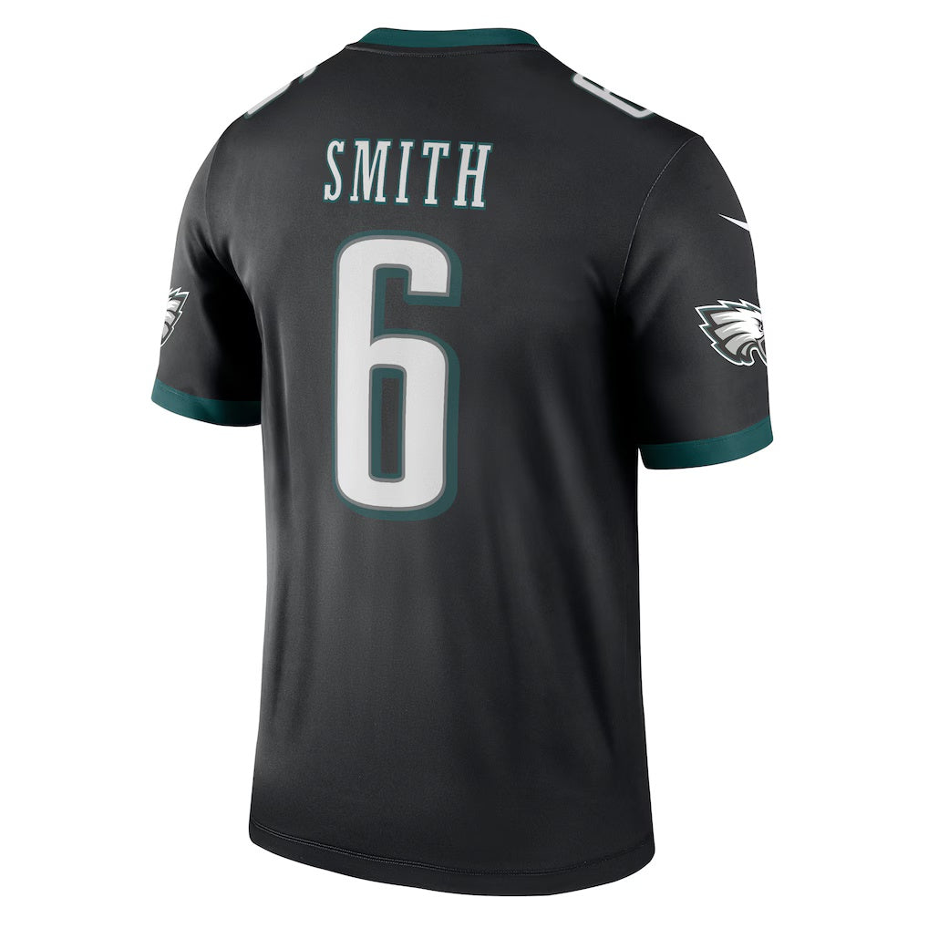Kieara P.Eagles #6 DeVonta Smith Black Legend Player Performance Top Stitched Jerseys