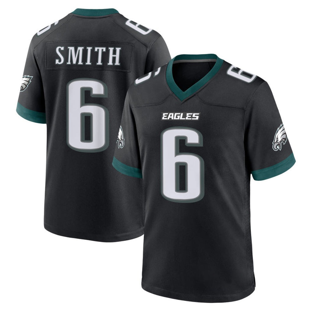 Kieara P.Eagles #6 DeVonta Smith Player Black Game Home Stitched Jerseys