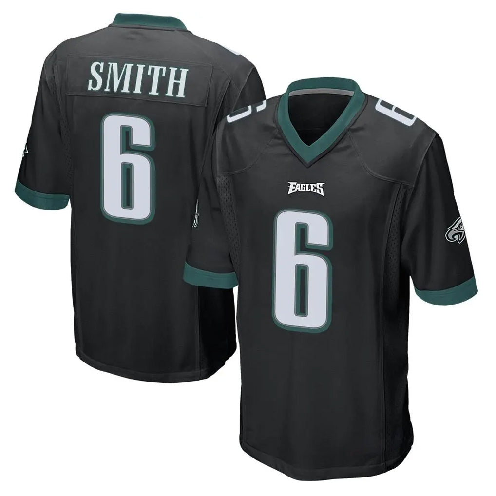 Kieara P.Eagles #6 DeVonta Smith Player Black Home Game Stitched Jerseys