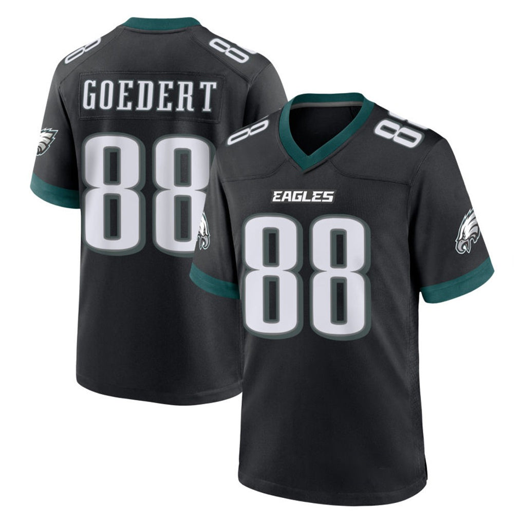 Kieara P.Eagles #88 Dallas Goedert Player Black Game Home Stitched Jerseys