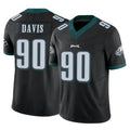 Kieara P.Eagles #90 Jordan Davis Player Black Limited Vapor F.U.S.E. Home Game Stitched Jerseys