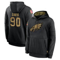 Kieara P.Eagles #90 Jordan Davis Player Black Salute to Service Hoodies Limited Game Stitched Jerseys