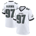 Kieara P.Eagles #97 Moro Ojomo Player White Game Home Stitched Jerseys
