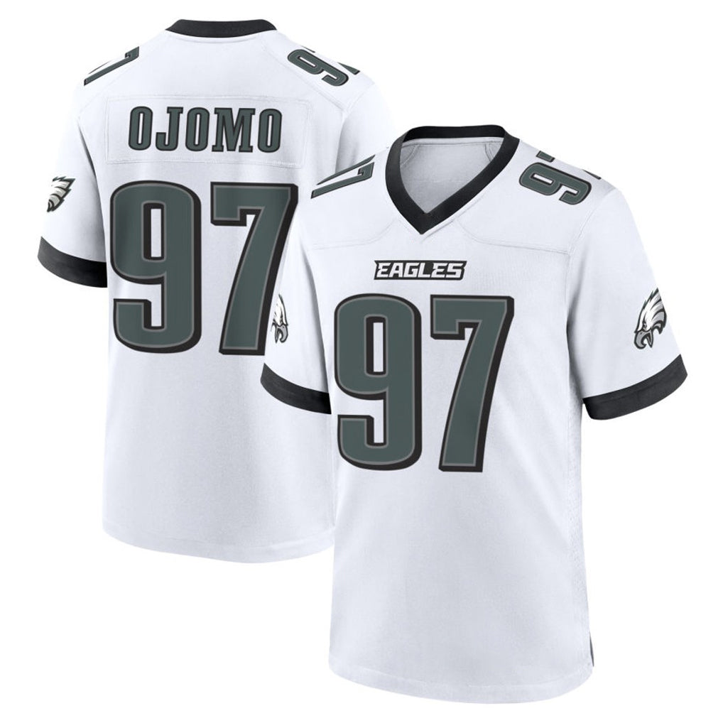 Kieara P.Eagles #97 Moro Ojomo Player White Game Home Stitched Jerseys