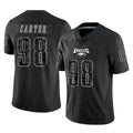 Kieara P.Eagles #98 Jalen Carter Player Black Reflective Limited Home Game Stitched Jerseys