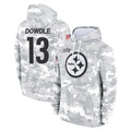 Kieara P.Steelers #13 Rico Dowdle Player Arctic Camo Limited Salute to Service Pullover Hoodies Game Stitched Jerseys