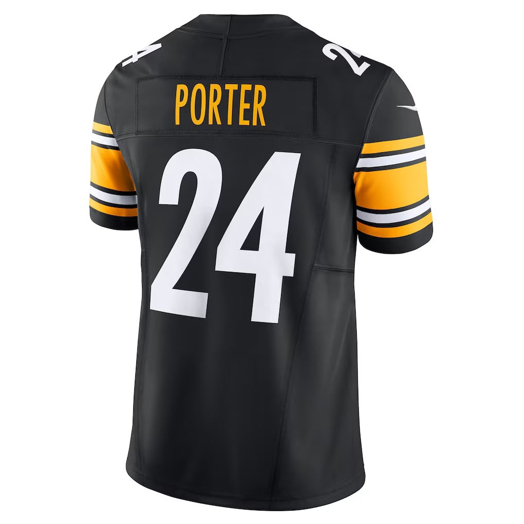 Kieara P.Steelers #24 Joey Porter Jr. Black Vapor F.U.S.E. Limited Jerseys