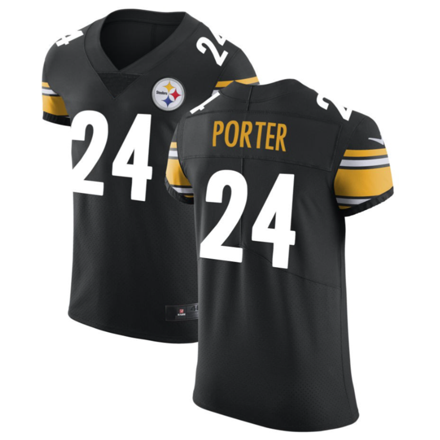 Kieara P.Steelers #24 Joey Porter Jr. Black Vapor Untouchable Elite American Stitched Jerseys
