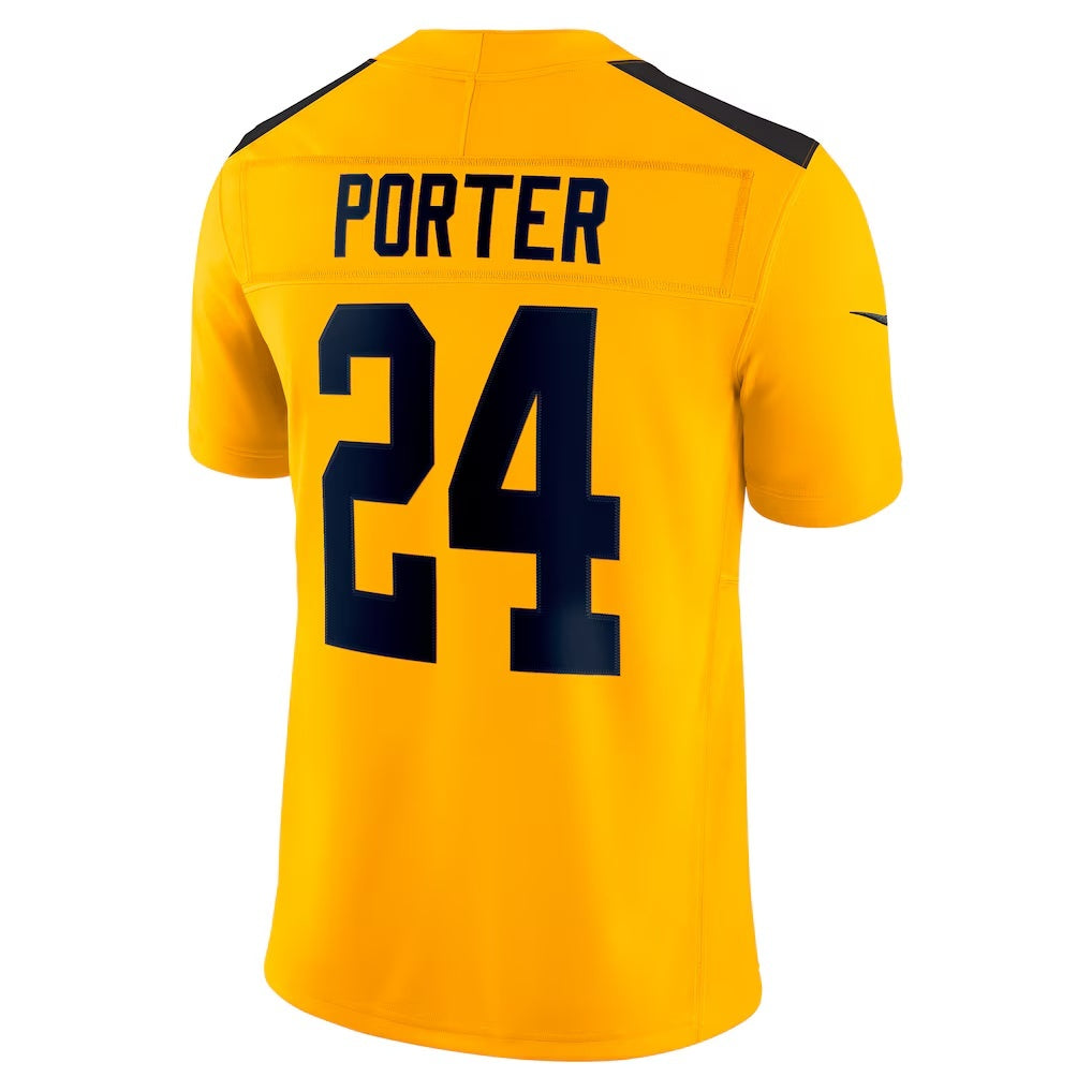 Kieara P.Steelers #24 Joey Porter Jr. Gold Alternate 1933 Throwback Vapor F.U.S.E. Limited Jerseys