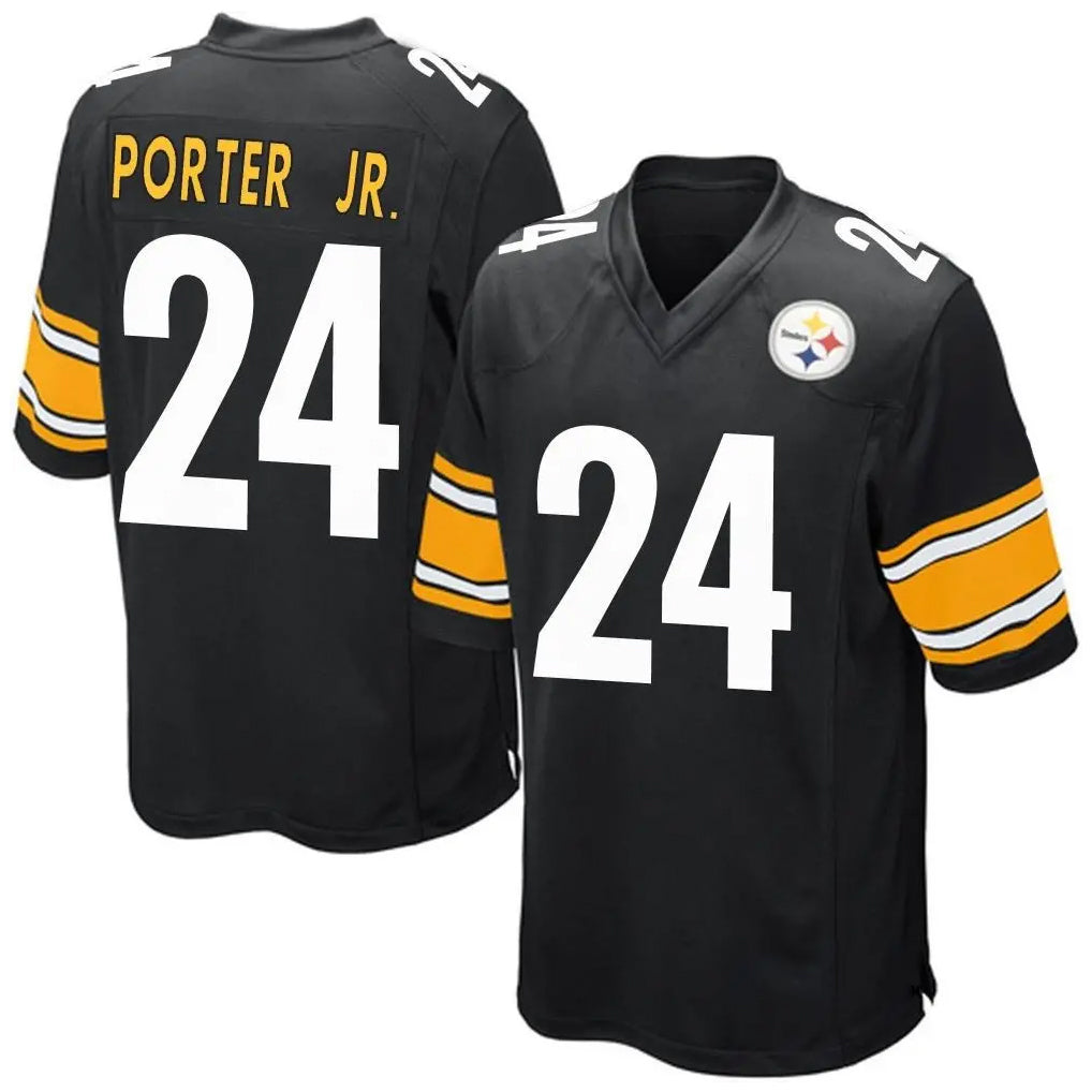 Kieara P.Steelers #24 Joey Porter Jr. Player Black Game Home Stitched Jerseys