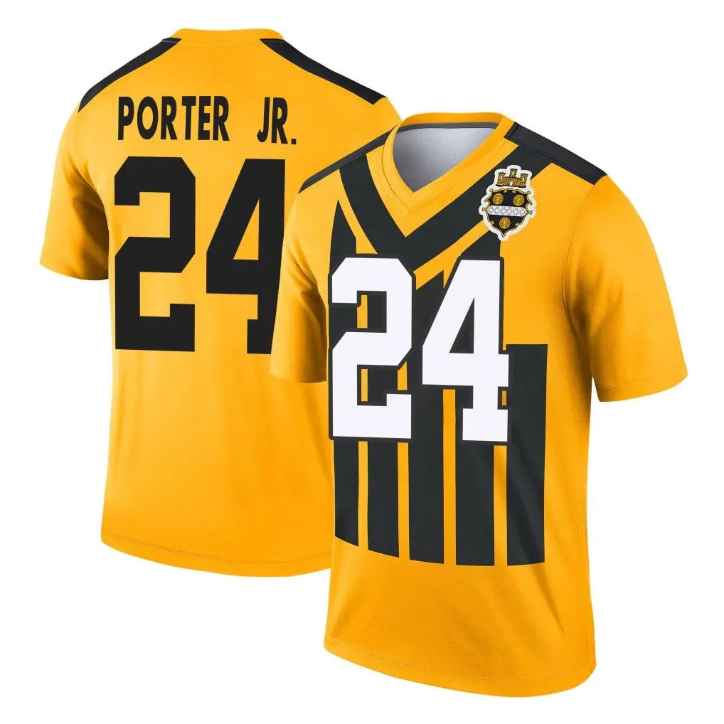 Kieara P.Steelers #24 Joey Porter Jr. Player Gold Legend Limited 1933 Throwback Performance Home Game Stitched Jerseys