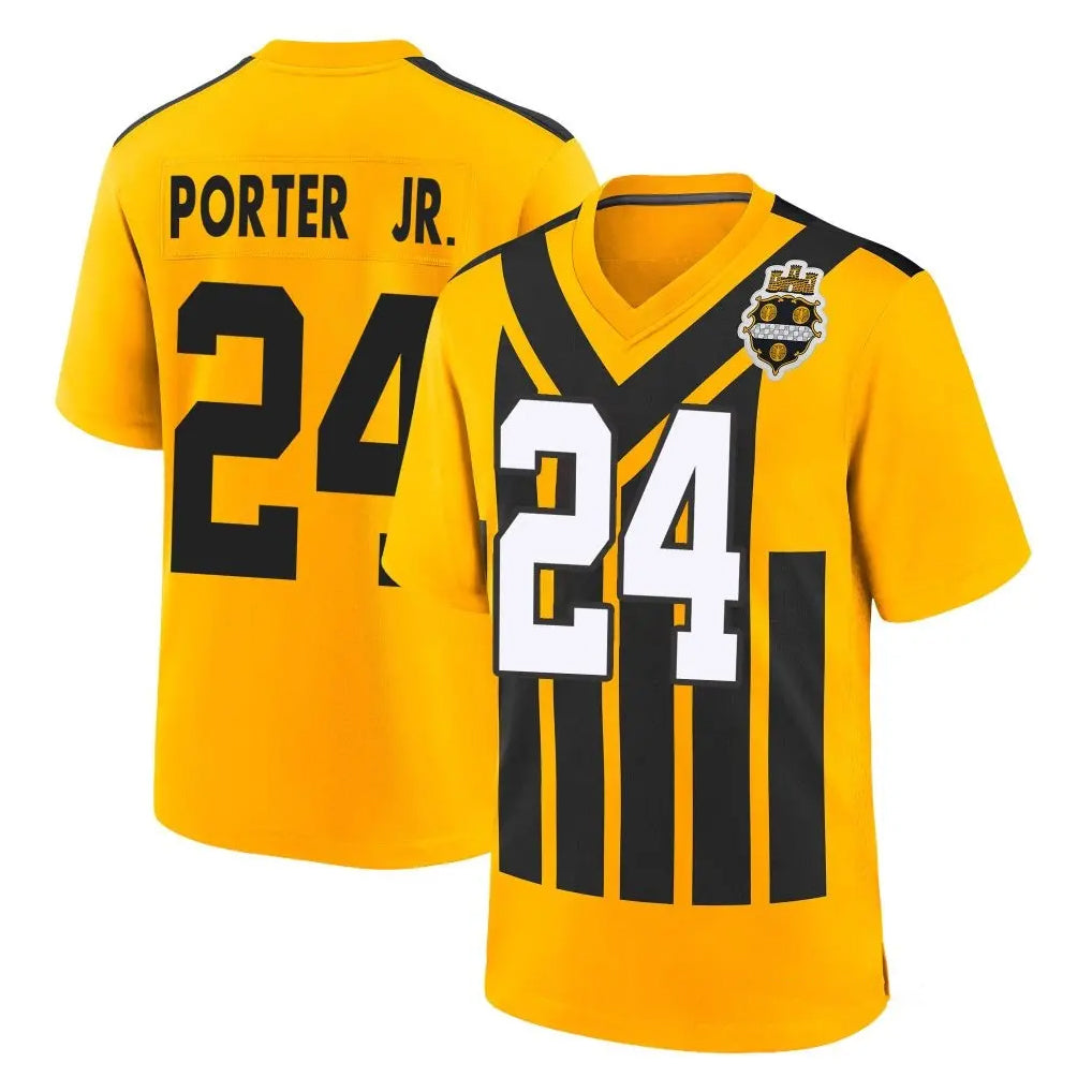 Kieara P.Steelers #24 Joey Porter Jr. Player Gold Limited 1933 Throwback Home Game Stitched Jerseys