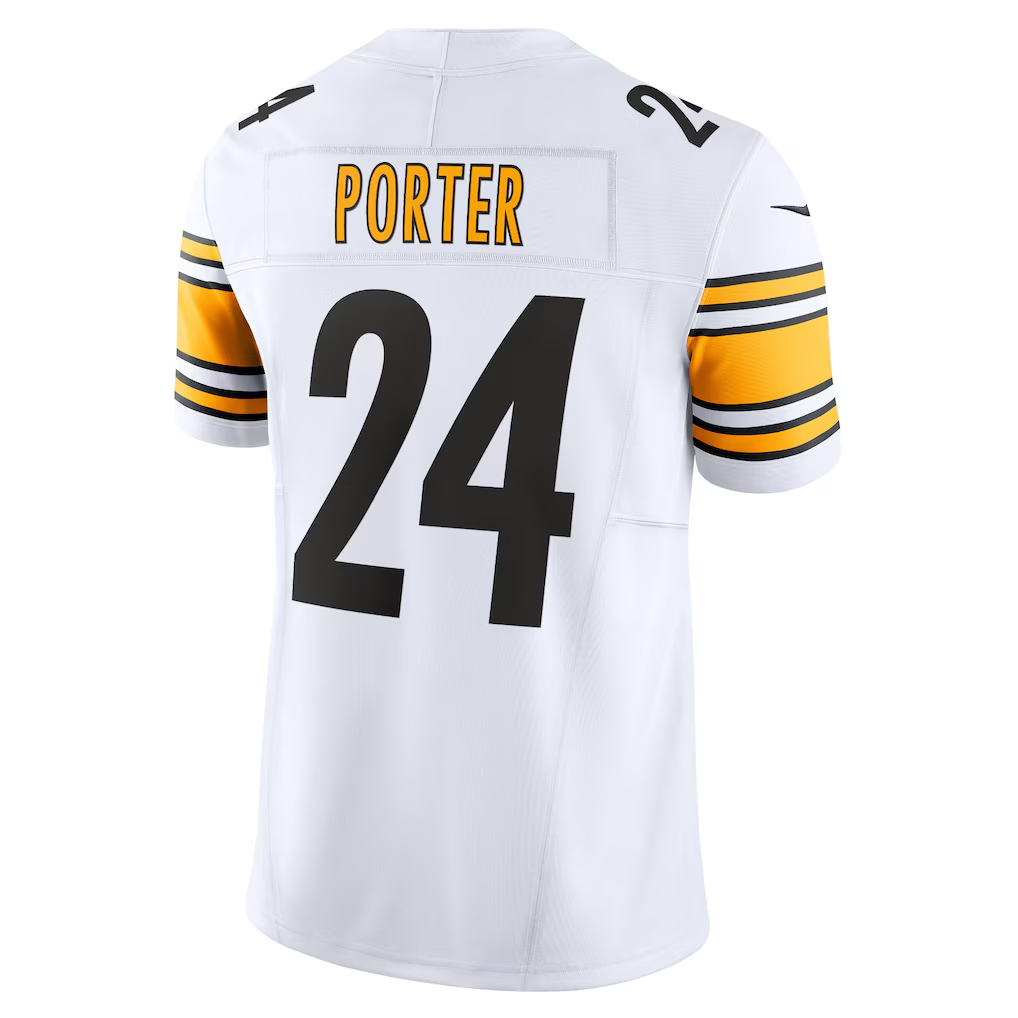 Kieara P.Steelers #24 Joey Porter Jr. White Vapor F.U.S.E. Limited Stitched Jersey