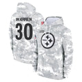 Kieara P.Steelers #30 Jaylen Warren Player Arctic Camo Limited Salute to Service Pullover Hoodies Game Stitched Jerseys