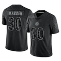 Kieara P.Steelers #30 Jaylen Warren Player Black Reflective Limited Home Game Stitched Jerseys