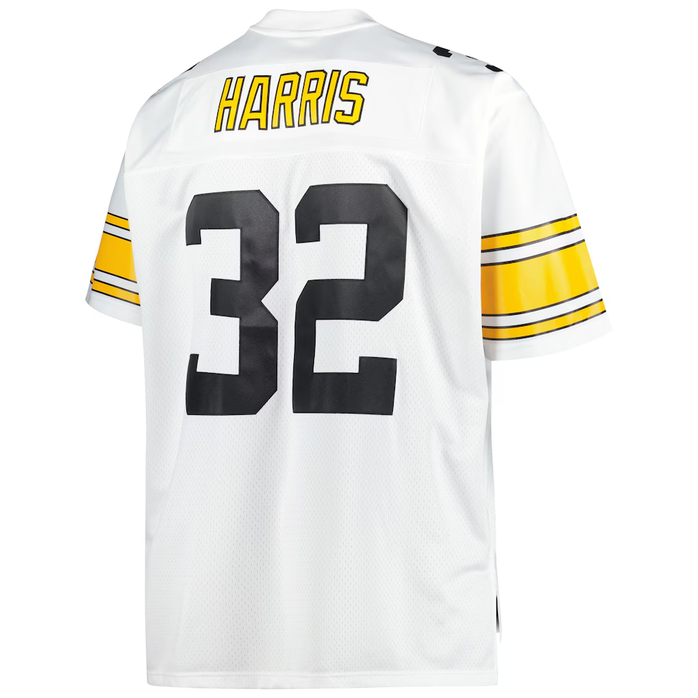 Kieara P.Steelers #32 Franco Harris Mitchell & Ness White Big & Tall 1976 Retired Player Replica Jersey