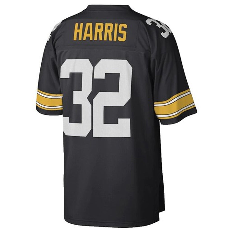 Kieara P.Steelers #32 Franco Harris Player Mitchell & Ness Black Legacy Replica Stitched Jerseys