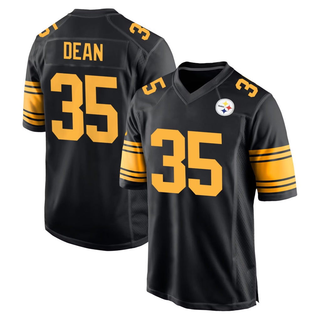 Kieara P.Steelers #35 Jamel Dean Player Black Color Rush Home Game Stitched Jerseys