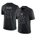 Kieara P.Steelers #35 Jamel Dean Player Black Reflective Limited Home Game Stitched Jerseys
