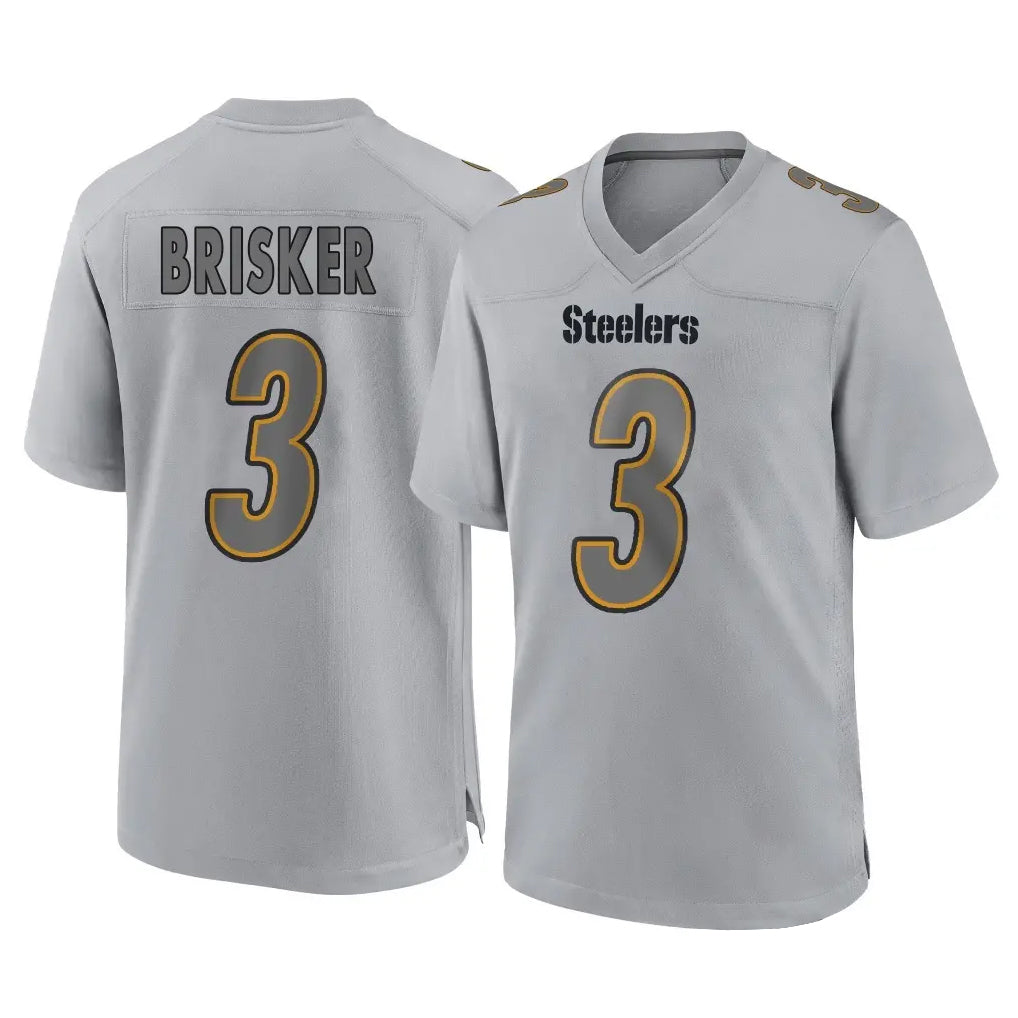 Kieara P.Steelers #3 Jaquan Brisker Player Gray Atmosphere Fashion Home Game Stitched Jerseys