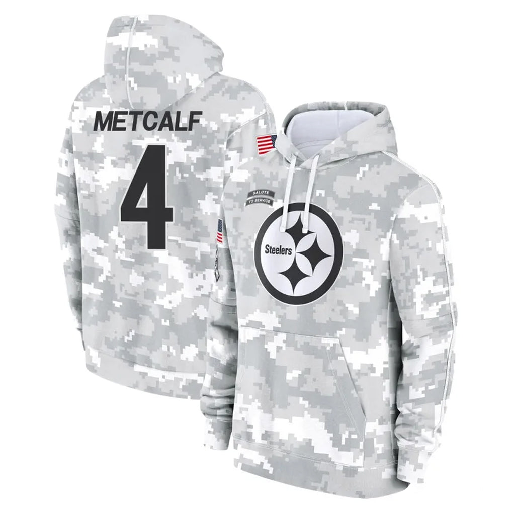 Kieara P.Steelers #4 DK Metcalf Player Arctic Camo Limited Salute to Service Pullover Hoodies Game Stitched Jerseys