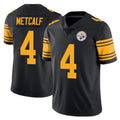 Kieara P.Steelers #4 DK Metcalf Player Black Limited Color Rush Home Game Stitched Jerseys