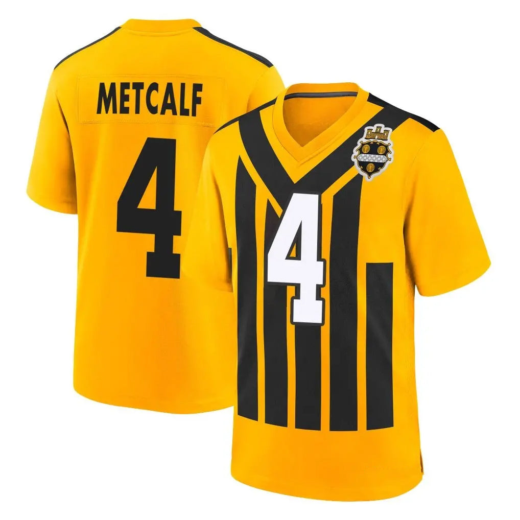 Kieara P.Steelers #4 DK Metcalf Player Gold Limited 1933 Throwback Home Game Stitched Jerseys