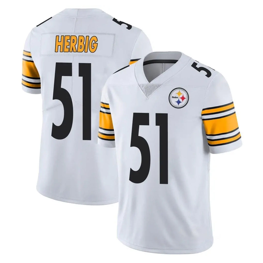 Kieara P.Steelers #51 Nick Herbig Player White Limited Vapor Untouchable Home Game Stitched Jerseys