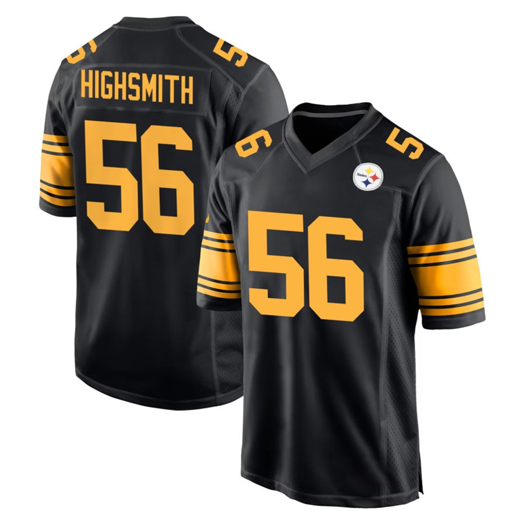 Kieara P.Steelers #56 Alex Highsmith Player Black Color Rush Home Game Stitched Jerseys