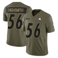 Kieara P.Steelers #56 Alex Highsmith Player Olive 2025 Salute To Service Limited Home Game Stitched Jerseys