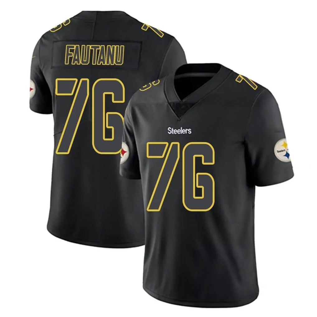 Kieara P.Steelers #76 Troy Fautanu Player Black Impact Limited Home Game Stitched Jerseys