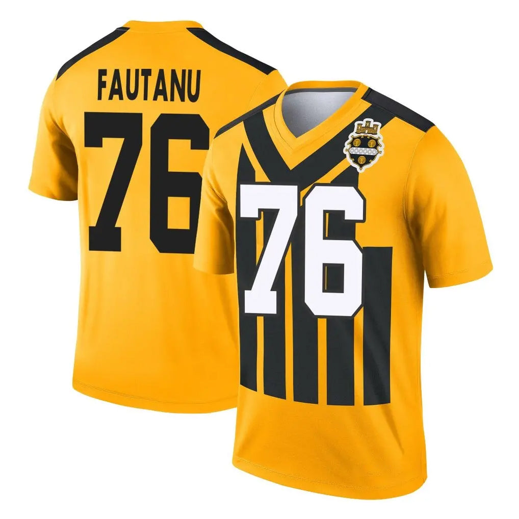 Kieara P.Steelers #76 Troy Fautanu Player Gold Legend Limited 1933 Throwback Performance Home Game Stitched Jerseys