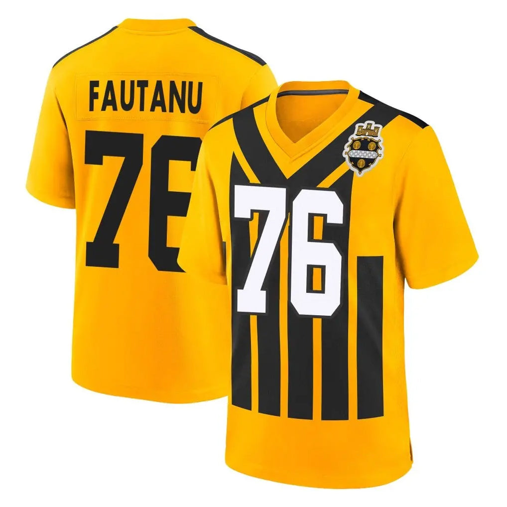 Kieara P.Steelers #76 Troy Fautanu Player Gold Limited 1933 Throwback Home Game Stitched Jerseys