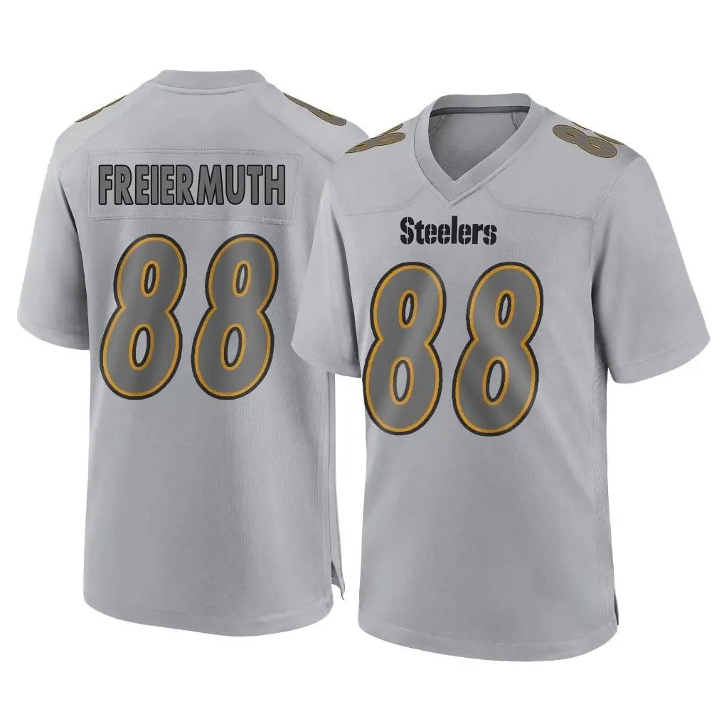 Kieara P.Steelers #88 Pat Freiermuth Player Gray Atmosphere Fashion Home Game Stitched Jerseys