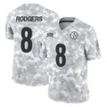 Kieara P.Steelers #8 Aaron Rodgers Player Arctic Camo Limited Salute To Service Home Game Stitched Jerseys