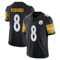 Kieara P.Steelers #8 Aaron Rodgers Player Black Limited Vapor Untouchable Home Game Stitched Jerseys