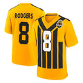 Kieara P.Steelers #8 Aaron Rodgers Player Gold Limited 1933 Throwback Home Game Stitched Jerseys