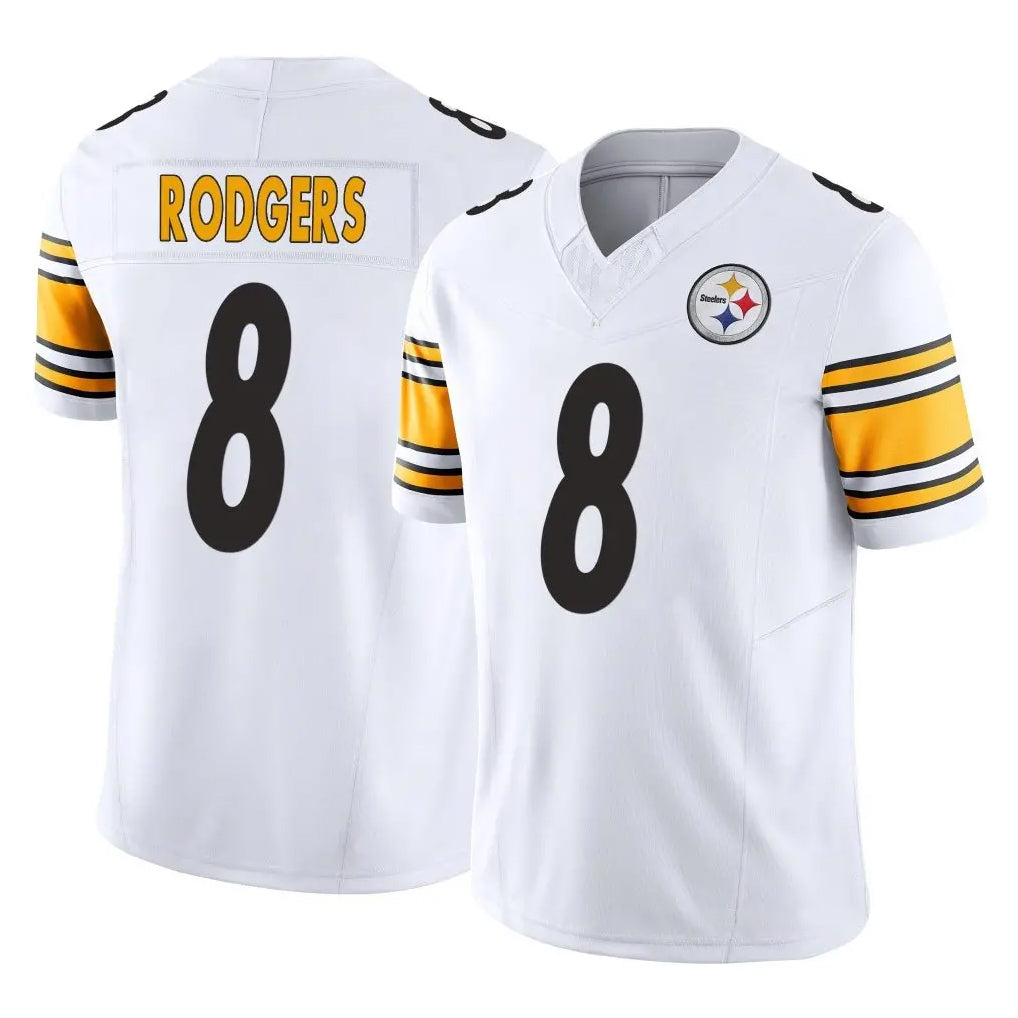 Kieara P.Steelers #8 Aaron Rodgers Player White Limited Vapor F.U.S.E. Home Game Stitched Jerseys