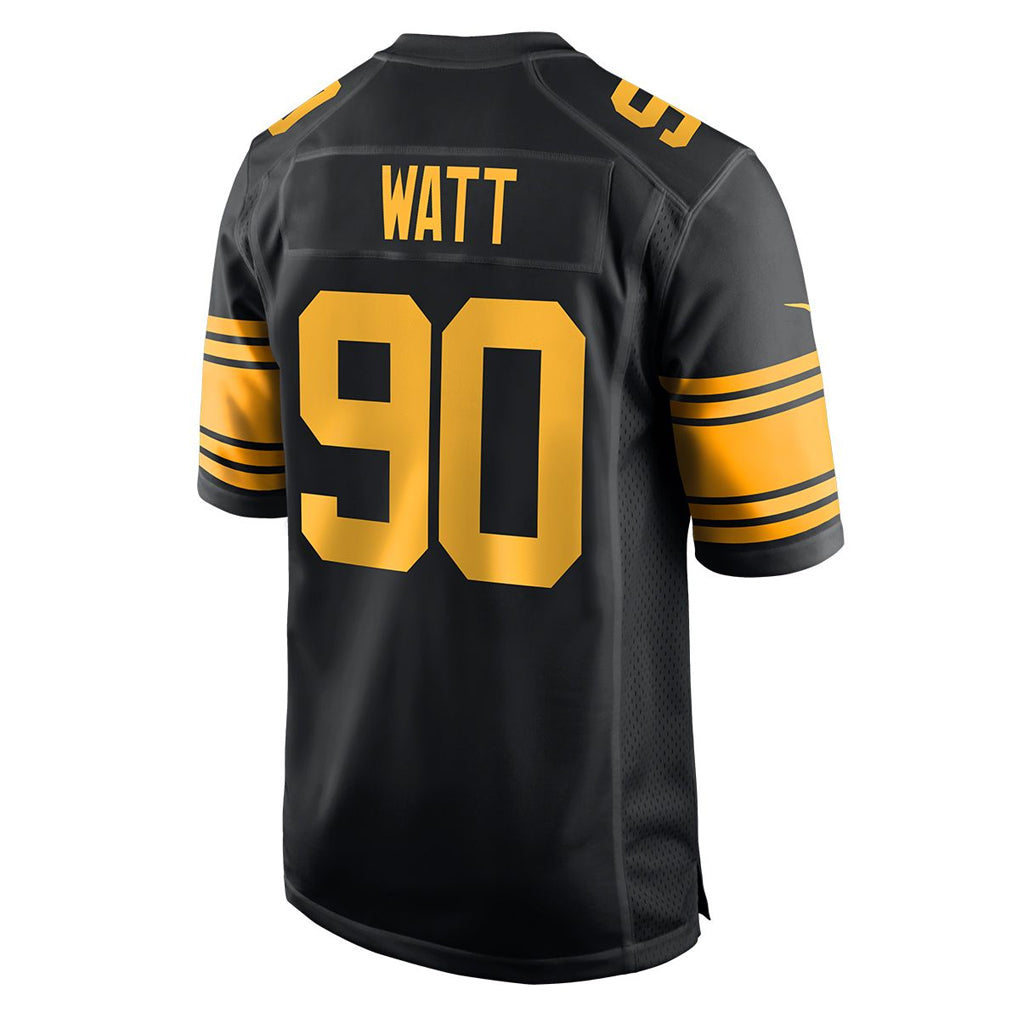 Kieara P.Steelers #90 T.J. Watt Player Black Color Rush Home Game Stitched Jerseys