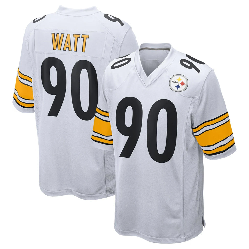 Kieara P.Steelers #90 T.J. Watt Player White Home Game Stitched Jerseys