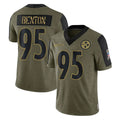 Kieara P.Steelers #95 Keeanu Benton Player Olive Salute To Service Limited Game Stitched Jerseys